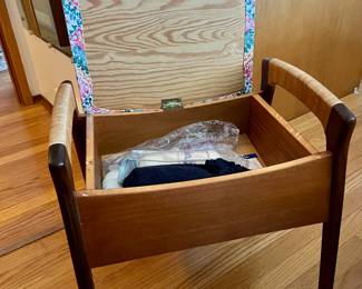Mid Century Piano Storage Stool