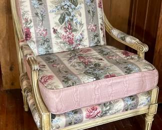 Antique French Provincial Upholstered Armchair