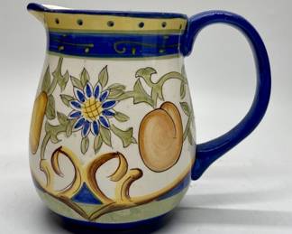 Hand Glazed Fruit Themed Pitcher