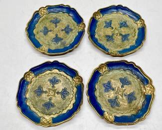 Set of Four Vintage Italian Florentine Coasters