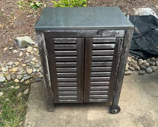 Bar Cart with Stainless top