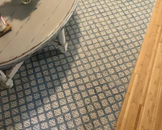 Blue and Ivory 9X12 Rug