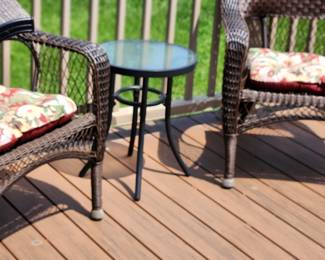 Wicker lawn furniture