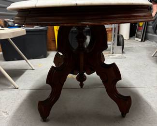 Victorian Marble Top Table 19th century $250