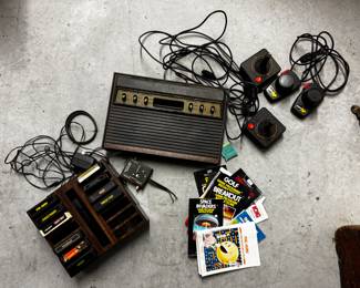 Tele Games Atari 2600 console with controllers and a few games cartridges $75