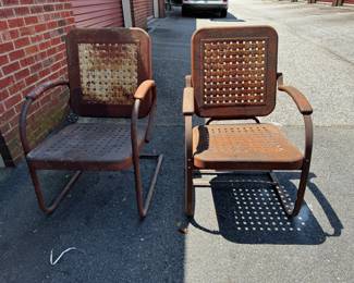 Basketweave Chairs (1 is a rocker) $75