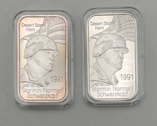 Norman Schwartzkopf 1 Oz Silver Bars