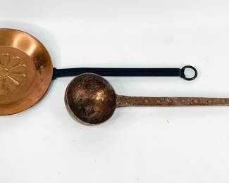 Copper Pan and Ladle Wall Hanging