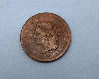 1839 Coronet Head Large Cent