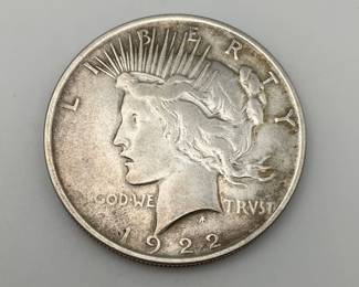 1922 US Peace Silver Dollar
