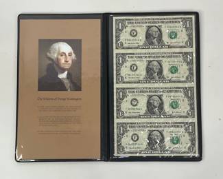 Uncut Sheet of $1 Bills
