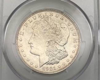 1921 US Morgan Dollar, CAC MS61