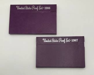 1986 and 1987 US Mint Proof Sets