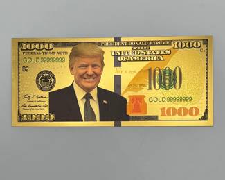 24K Gold Layered $1000 Donald Trump Note