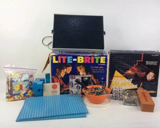 Lite Brite, Soma, Flying Chopper Vintage Toys