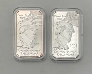 Norman Schwartzkopf 1 Oz Silver Bars