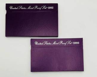 1992 and 1993 US Mint Proof Sets
