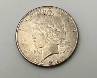 1922 US Peace Dollar