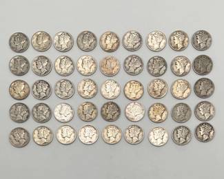 1945 Mercury Dimes