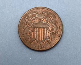 1864 US 2 Cent Piece