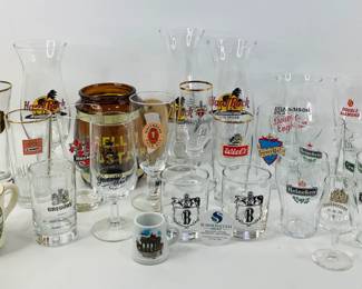 Vintage Advertising Cocktail Glasses