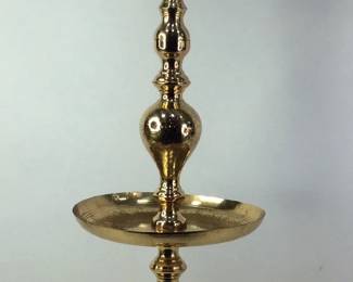Polished Brass Moroccan Candlestick
