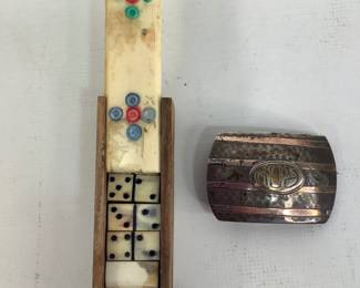 Antique Dominoes, Sterling Silver Buckle