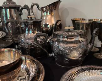 Assorted Silverplate Teapots