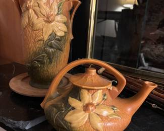 Incredible Roseville Clematis Pottery