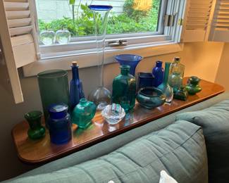 Assorted Colored Glass Bottles