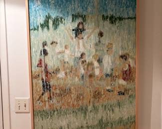 Large Oversized Oil Painting Signed D Thomas