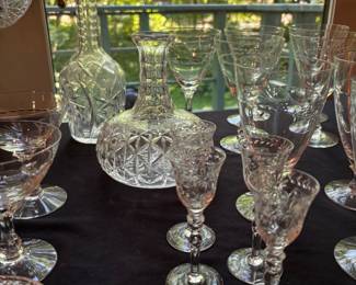 Crystal Pitchers, Vases, Decanters, Drinkware