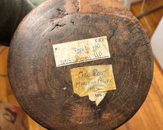Vintage Wooden Oil Pot