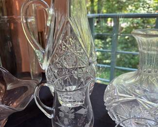 Crystal Pitchers, Vases, Decanters, Drinkware