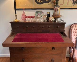 Stunning Antique Empire Secretary Chest