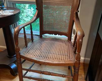 Antique Pine Caned Chair in beautiful condition