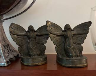 Pair Fairy Bookends - Heavy!