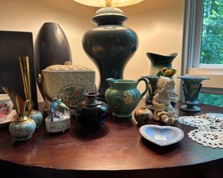 Assorted Vintage Porcelain and Pottery, Wedgewood, Weller