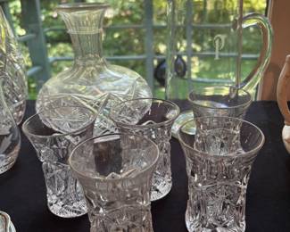 Crystal Pitchers, Vases, Decanters, Drinkware