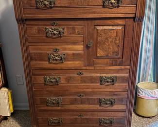 Stunning Antique East Lake Style Bachelor's Chest