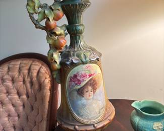 Stunning Antique Austrian Robert Hanke Portrait Vase