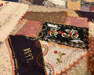 Incredible completed antique friendship quilt dated 1892