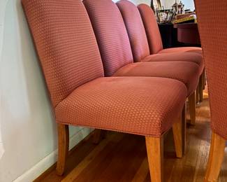 Set of 6 upholstered slipper chairs