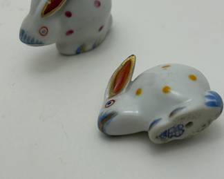 Herend Miniature Rabbit Bunny Figurines