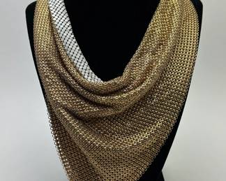 Bling It On, Mom! Mother’s Day Jewelry Blowout – From Vintage Vibes to 925 Shine! Disco Era Metal Mesh Scarf. Whiting and Davis. Statement Necklace. Huge jewelry selection!