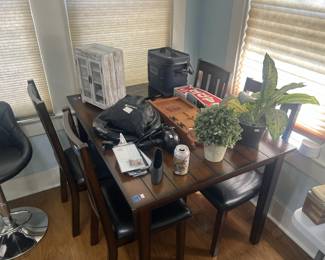 yeti cooler, knicknacks, fake plants