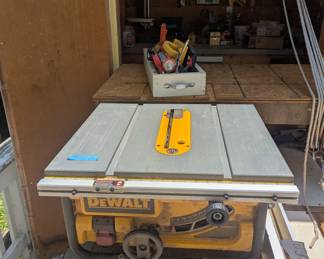 dewalt table saw. Also incra mitre guide (priced separately)