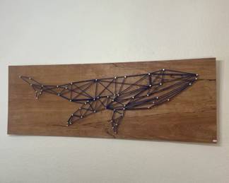 large art string art of whale