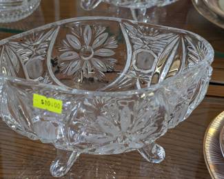 glass candy dish $10