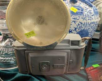 vintage camera and flash $55